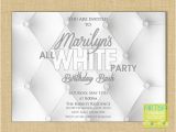 All White Birthday Party Invitations All White Party Invitation White Party Invitation Summer