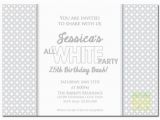 All White Birthday Party Invitations All White Party Invitation White Party Invitation Summer