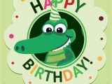 Alligator Birthday Card Birthday Cartoon Crocodile Card Vector Download