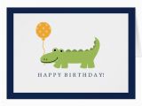Alligator Birthday Card Cute Alligator Birthday Card Zazzle