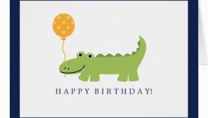 Alligator Birthday Card Cute Alligator Birthday Card Zazzle