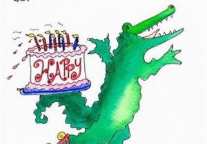 Alligator Birthday Card Items Similar to Birthday Card Crocodile On Wheels Gift