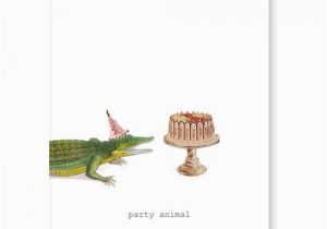 Alligator Birthday Card Party Animal Alligator Greeting Card Ana 39 S Papeterie