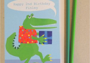 Alligator Birthday Card Personalised Crocodile Birthday Card by Kali Stileman
