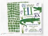 Alligator Birthday Invitations Alligator Birthday Invitation Gator Birthday theme Green and