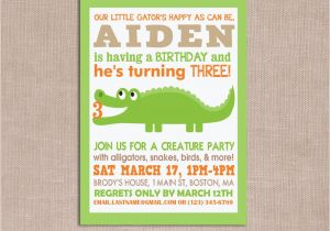 Alligator Birthday Invitations Alligator Birthday Invitations Bagvania Invitations Ideas