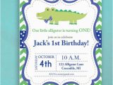 Alligator Birthday Invitations Alligator Birthday Invitations Boy Navy Blue Green