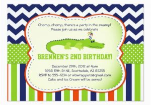 Alligator Birthday Invitations Chomp Chomp Alligator themed Party Invitations Zazzle Com