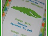 Alligator Birthday Invitations I Made the Invitations Using Quot Swamp Quot Wording