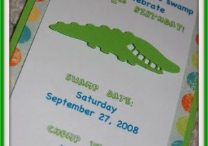 Alligator Birthday Invitations I Made the Invitations Using Quot Swamp Quot Wording