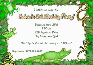 Alligator Birthday Invitations Reptile Alligator Birthday Party Invitations Reptile