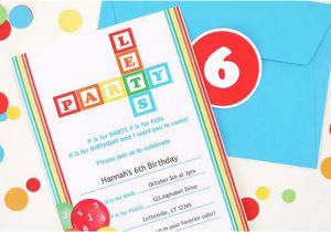 Alphabet Birthday Invitations Abcs 123s Party Invitations Birthday Parties