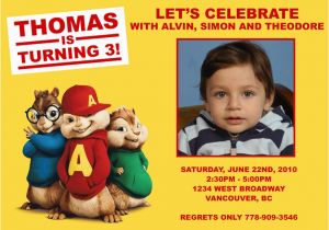 Alvin and the Chipmunks Birthday Invitations Alvin and the Chipmunk Custom Birthday Invitation Flickr