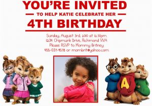 Alvin and the Chipmunks Birthday Invitations Alvin and the Chipmunk Custom Birthday Invitation Flickr