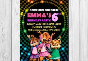 Alvin and the Chipmunks Birthday Invitations Alvin and the Chipmunks Birthday Invitation by