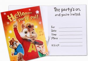 Alvin and the Chipmunks Birthday Invitations Alvin and the Chipmunks Party Invitations Invitation