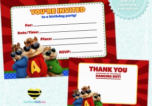 Alvin and the Chipmunks Birthday Invitations Free Printable Alvin the Chipmunks Birthday Invitation