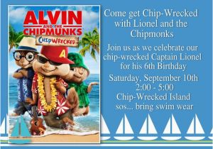Alvin and the Chipmunks Birthday Invitations Unique Ideas for Alvin and the Chipmunks Birthday