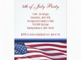 American Flag Birthday Invitations American Flag 4th Of July Party Invitation Zazzle