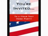 American Flag Birthday Invitations Patriotic American Flag Party Invitations General 4 25 Quot X