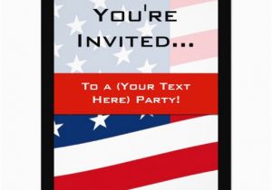 American Flag Birthday Invitations Patriotic American Flag Party Invitations General 4 25 Quot X