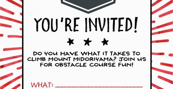 American Ninja Warrior Birthday Invitations American Ninja Warrior Birthday Party Our Handcrafted Life