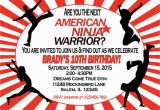 American Ninja Warrior Birthday Invitations American Ninja Warrior Invitation Sweetdesignsbyregan