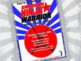 American Ninja Warrior Birthday Invitations American Ninja Warrior Invitations American Ninja by