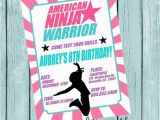 American Ninja Warrior Birthday Invitations American Ninja Warrior Printable Invitation by