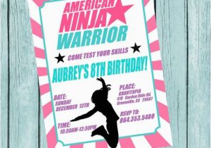 American Ninja Warrior Birthday Invitations American Ninja Warrior Printable Invitation by