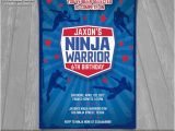 American Ninja Warrior Birthday Invitations Ninja Warrior Invitation American Ninja Warrior Invite