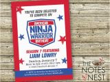 American Ninja Warrior Birthday Party Invitations American Ninja Warrior Birthday Invitation Custom Printable