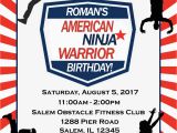 American Ninja Warrior Birthday Party Invitations American Ninja Warrior Birthday Invitation