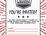 American Ninja Warrior Birthday Party Invitations American Ninja Warrior Birthday Party Our Handcrafted Life