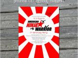 American Ninja Warrior Birthday Party Invitations American Ninja Warrior Digital Birthday by Swishprintables