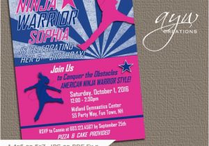 American Ninja Warrior Birthday Party Invitations American Ninja Warrior Inspired Birthday Invitation Any