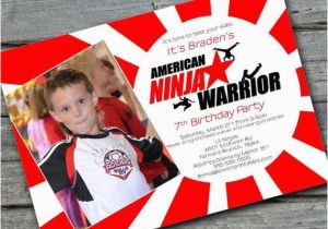 American Ninja Warrior Birthday Party Invitations American Ninja Warrior Photo Digital Birthday Invitation