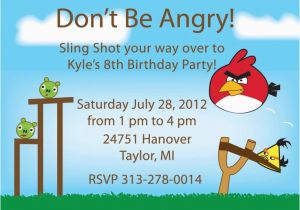 Angry Birds Birthday Party Invitations Angry Bird Birthday Invitation Quot Printable Quot Logan 39 S 5th