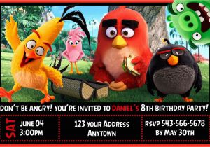 Angry Birds Birthday Party Invitations Angry Birds Movie Birthday Party Invitations Personalized
