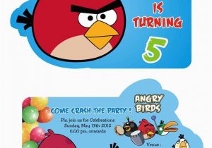 Angry Birds Birthday Party Invitations Birthday Party Invitation Card Invite Personalised Return