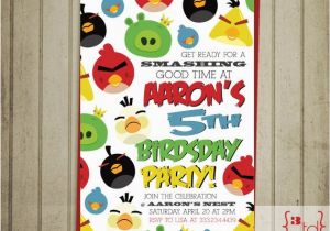 Angry Birds Birthday Party Invitations Items Similar to Angry Birds Birthday Invitation Diy