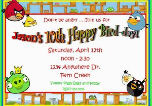 Angry Birds Birthday Party Invitations Video Game Birthday Invitations Ideas Bagvania Free