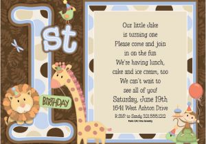 Animal 1st Birthday Invitations 1st Birthday Animals Blue Party Invitations by Paper so