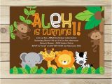 Animal 1st Birthday Invitations Safari Jungle Birthday Invitation Printable Jungle