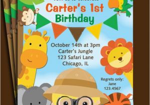 Animal Birthday Invites Animal Invitation Printable or Printed with Free Shipping