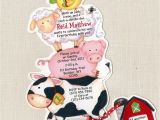 Animal Birthday Invites Farm Animal Birthday Party Invitations Cimvitation