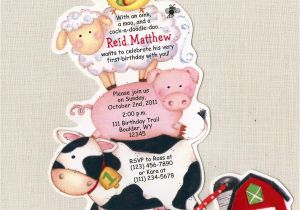 Animal Birthday Invites Farm Animal Birthday Party Invitations Cimvitation