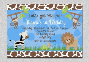 Animal Birthday Invites Jungle Animals Birthday Invitation Safari Animals Birthday