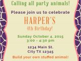 Animal Birthday Invites Make Your Own Stuffed Animals Birthday Party Decorations