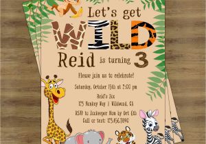 Animal Birthday Invites Zoo Birthday Invitation Safari Birthday Invitation